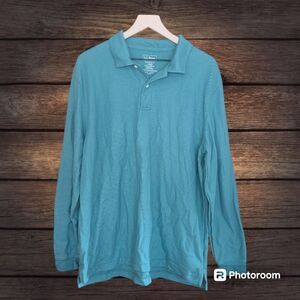 L.L. Bean Mens Long Sleeve Polo Size L